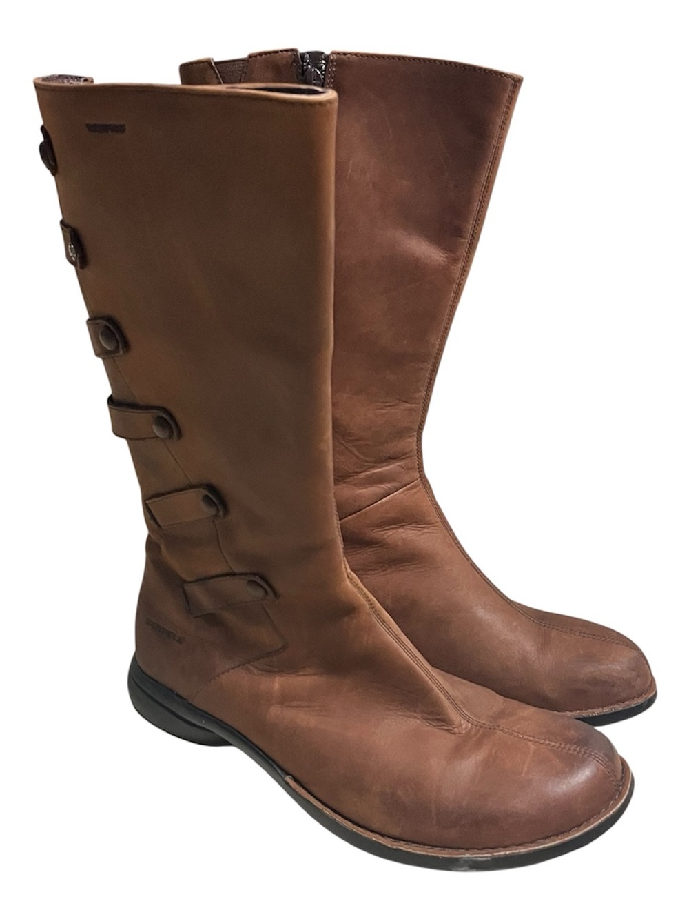 Merrell Tetra Launch Women’s Cherry Brown Waterproof Riding Boots Size 10